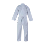 Classic White Student Martial Arts Karate Uniform Gi Set with White Belt