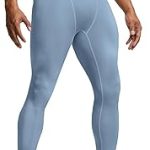 Men's Full-Length Graphic Royal Blue Performance Athletic Compression Tights