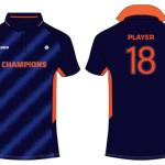 Champions Custom Sublimated T20 Cricket Team Jersey – Navy & Orange