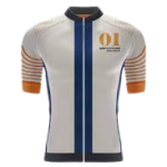Men's Short Sleeve Sublimated Racing Stripe Performance Cycling Jersey