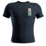 Men's Short-Sleeve Jiu-Jitsu Graphic Performance Rash Guard Compression Shirt