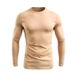 Men's Long-Sleeve Tactical Tan Performance Athletic Compression Shirt