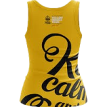 Women's Graphic Mustard Yellow Scooped Neck Performance Training Tank Top
