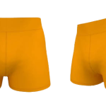 Vibrant Amber Orange Compression Vale Tudo Fight Shorts