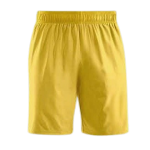 Classic Vibrant Yellow Elastic Waistband Athletic Casual Short