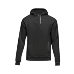 Premium Charcoal Black Contrast Drawstring Pullover Hooded Sweatshirt