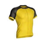 Men's High-Visibility Yellow and Black Short-Sleeve Performance Training Jersey