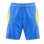 Men's Athletic Blue and Yellow Panel Performance Training Shorts
