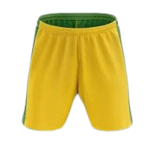 Men's Athletic Yellow and Green Side Panel Performance Training Shorts